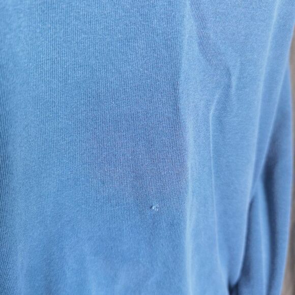 Vintage 1/4 button soft Cotton Crewneck Shirt Ranch embroidery Logo Worn Faded - Picture 4 of 8